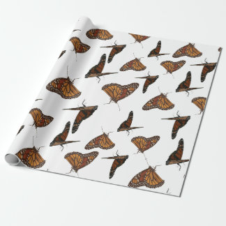 butterflys orange wrapping paper