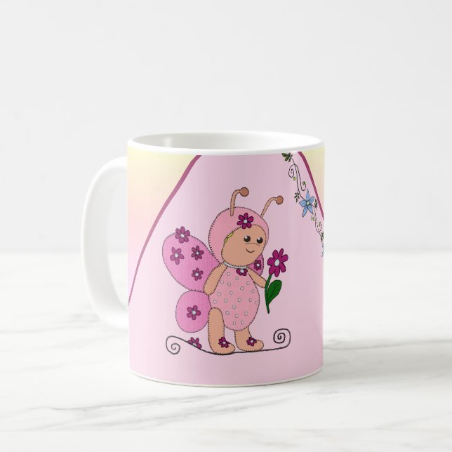 Butterling Rosa personalized Coffee Mug (Front Left)
