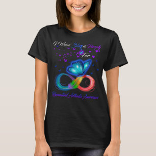 Butterly I Wear teal And Pink For Rheumatoid Arthr T-Shirt