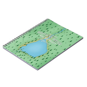 Buttermere lake, lake district travel poster notebook