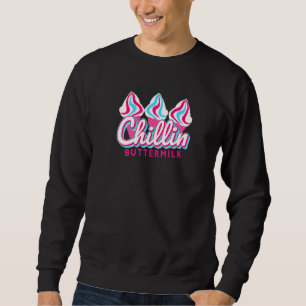 Buttermilk Chillin Ice Cream Pop Art Buttermilk Co Sweatshirt