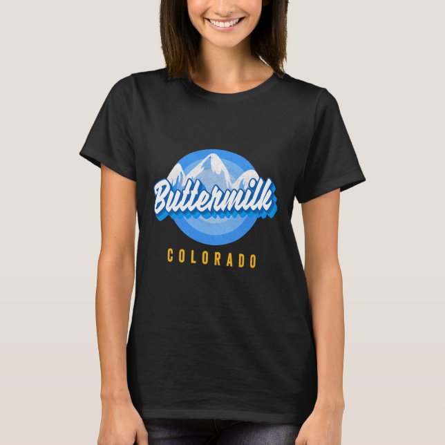 Buttermilk Snowboarding Co Ski Colorado Mountain S T-Shirt (Front)
