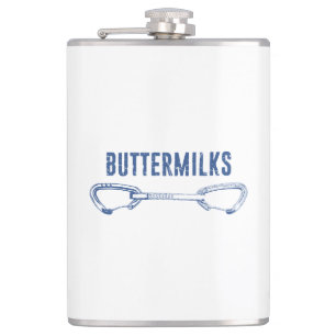 Buttermilks Rock Climbing Quickdraw Hip Flask