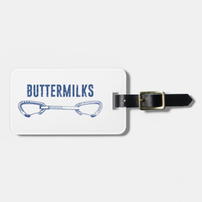 Buttermilks Rock Climbing Quickdraw Luggage Tag (Front Horizontal)