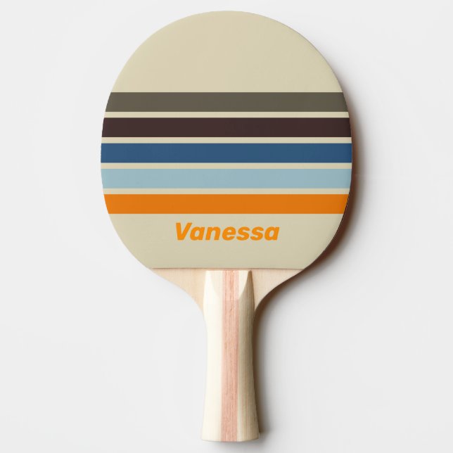 Butternut Fade Across Striping with Name Ping Pong Paddle (Back)