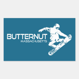 Butternut Massachusetts Ski Resort Snowboarder Rectangular Sticker