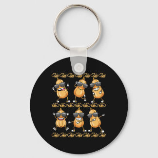 Butternut Squash Dancing Vegan Vegetable Key Ring