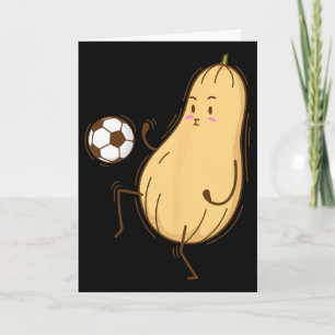 Butternut Squash Playing Soccer Card