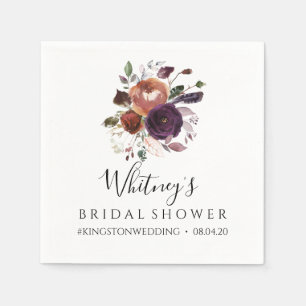 Butterrum & Plum Bridal Shower Napkins