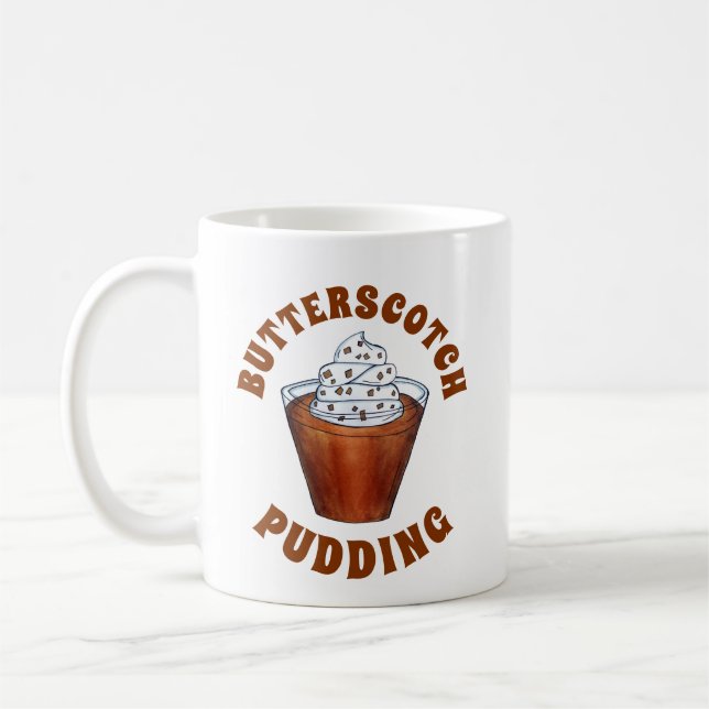Butterscotch Pudding Whipped Cream Southern Food Coffee Mug (Left)