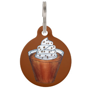 Butterscotch Pudding Whipped Cream Southern Food Pet Tag