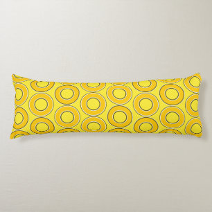 Butterscotch Retro Doughnuts Body Cushion