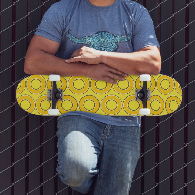 Butterscotch Retro Doughnuts Skateboard (Outdoor 3)