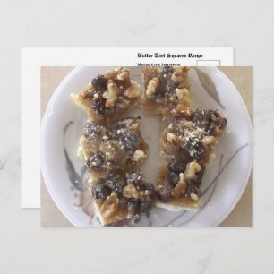 Buttertart Recipe Postcard