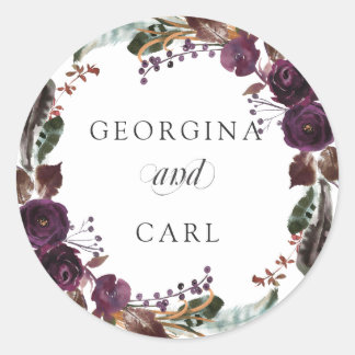 Butterum & Plum Personalised Wedding Sticker 1