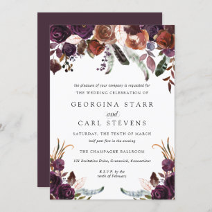 Butterum & Plum Wedding Invitation
