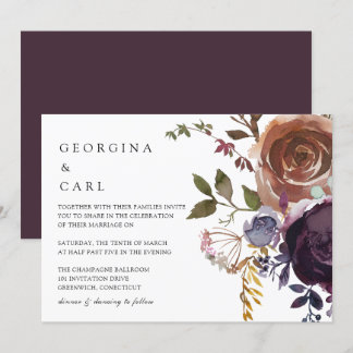 Butterum & Plum Wedding Invitation Landscape 2