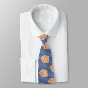 Buttery Toast Graphic - Fun Breakfast Theme Custom Tie