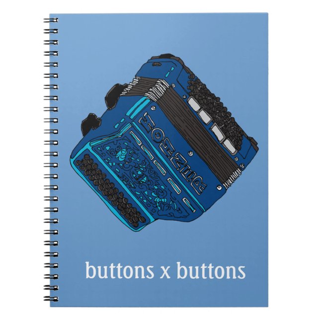 Button Accordion Note Spiral Notebook (Front)