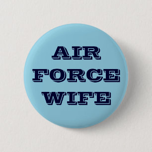 Button Air Force Wife