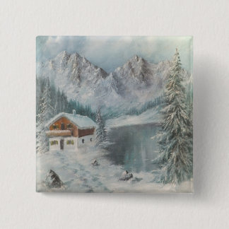Button Ann Hayes Painting Bavarian Snow Dream