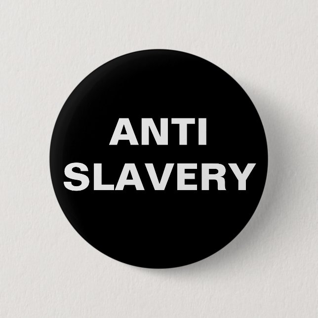 Button Anti Slavery Black (Front)