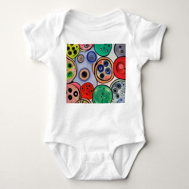 Button Art Baby Bodysuit (Front)