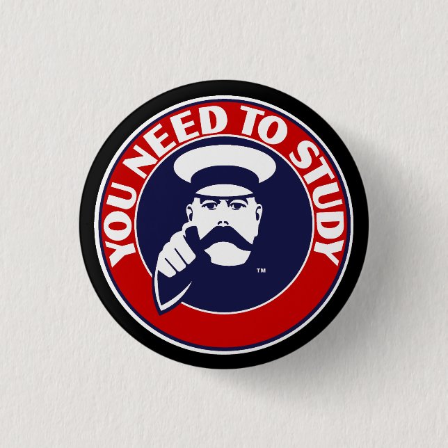 Button badge in University of Edinburgh colours. (Front)