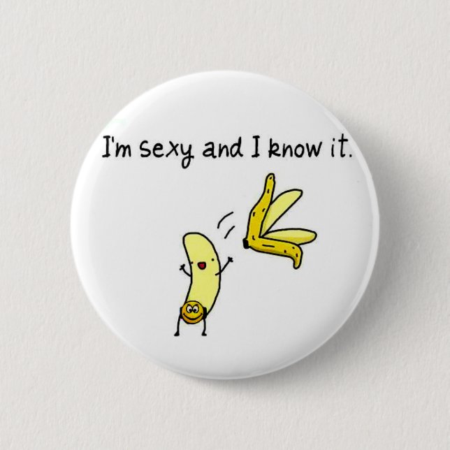 button, banana, christmas 6 cm round badge (Front)