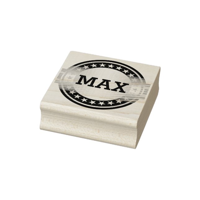 Button / Banner - Stars grey white + YOURS Rubber Stamp (Stamp)