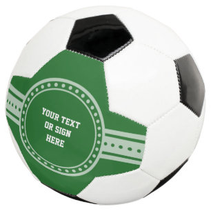 Button / Banner - trans. white III + your ideas Soccer Ball