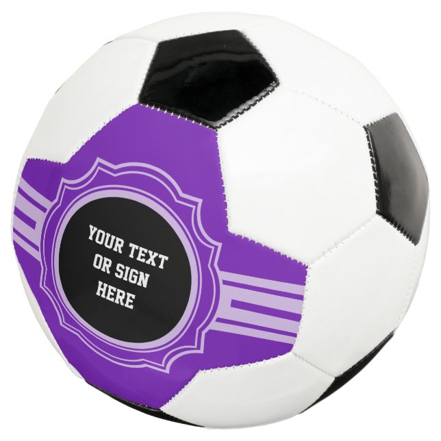 Button / Banner - trans. white XII + your ideas Soccer Ball (Three Quarter)