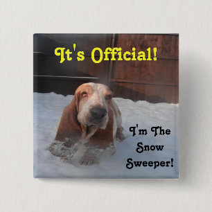 Button Basset Hound Snow Sweeper
