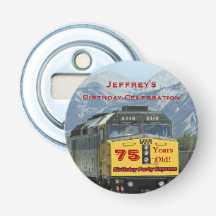 Button Bottle Opener 75th Birthday Party Favour