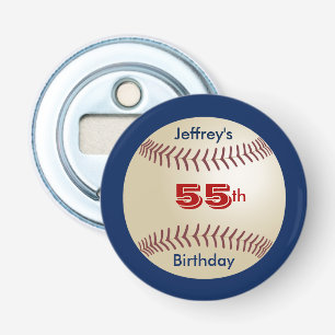 Button Bottle Opener Baseball Party Favour 55th