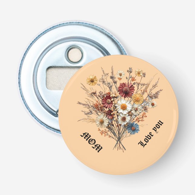 Button Bottle Opener for Mum (Front)