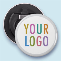 Button Bottle Opener Magnet Fridge Business Logo