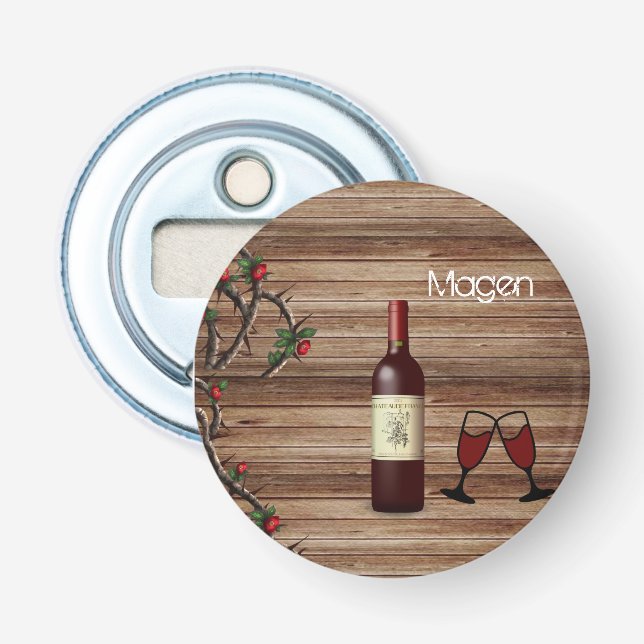 Button Bottle Opener Wine (Front)