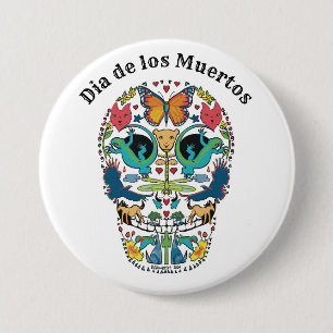 Button Celebrating Day of the Dead