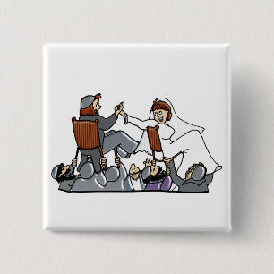 Button:  Chair Dance II 15 Cm Square Badge