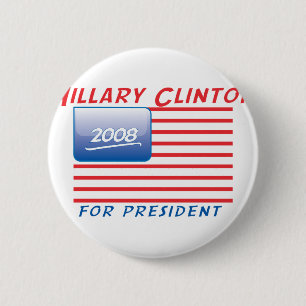 button-clinton 6 cm round badge