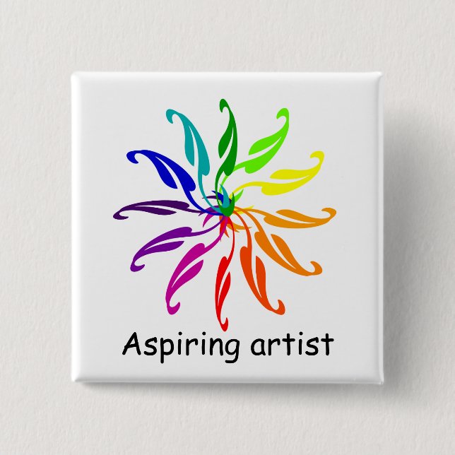 Button - Colour Wheel Leaves (Front)