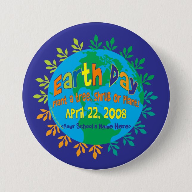 BUTTON ~ Earth Day "Plant a tree..." (Front)