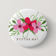 Button - Floral Future Mrs.