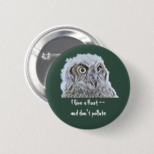 Button - Give a Hoot Owl Head