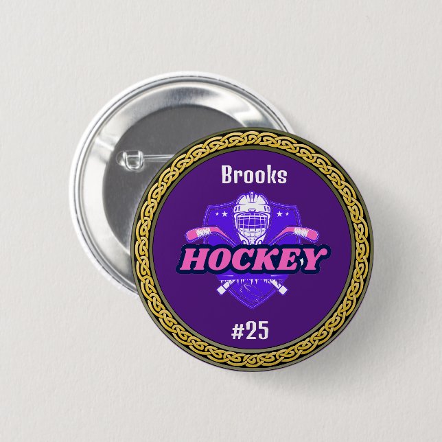 Button Hockey Gear - Personalised -Add Name # (Front & Back)