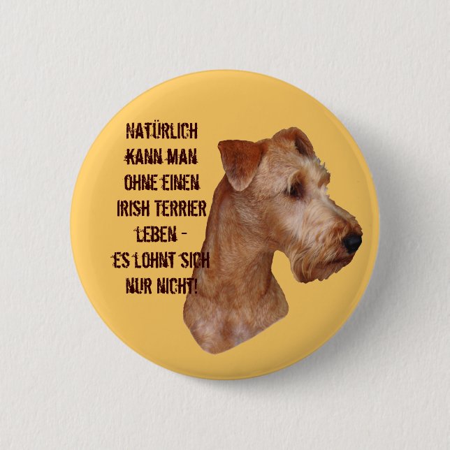 Button "Irish Terrier" (Front)