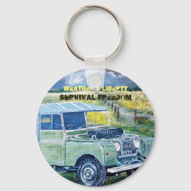 Button Key Ring With Motto (Front)