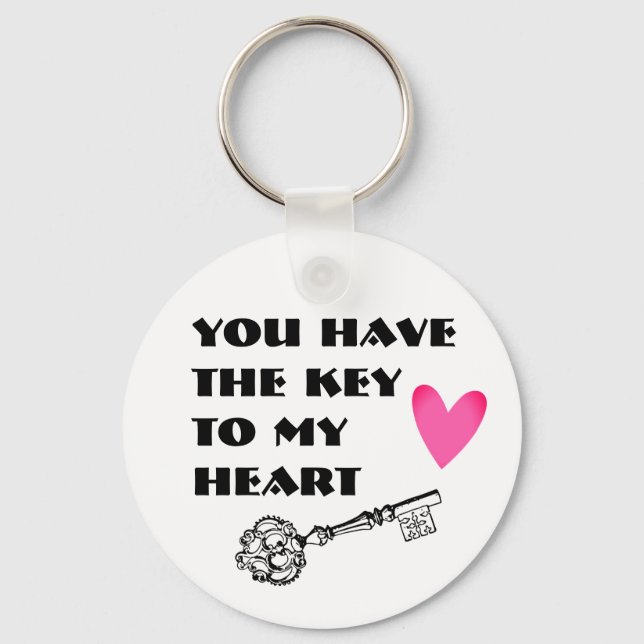 Button Key Ring - You Have The Key To My Heart (Front)