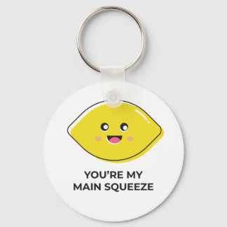 Button Keychain | Cute Lemon Design